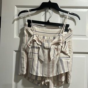 Brand new pastel striped two piece set